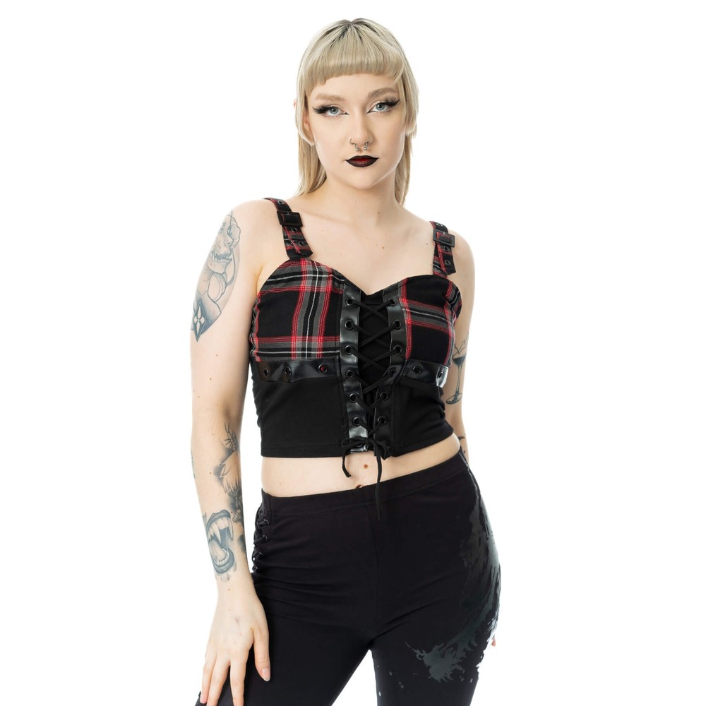 Poizen Industries - Phantom Highlander Crop top - Black/Black